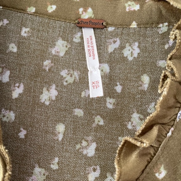 Free People RARE FEELINGS Maxi Green Dress - Picture 8 of 9